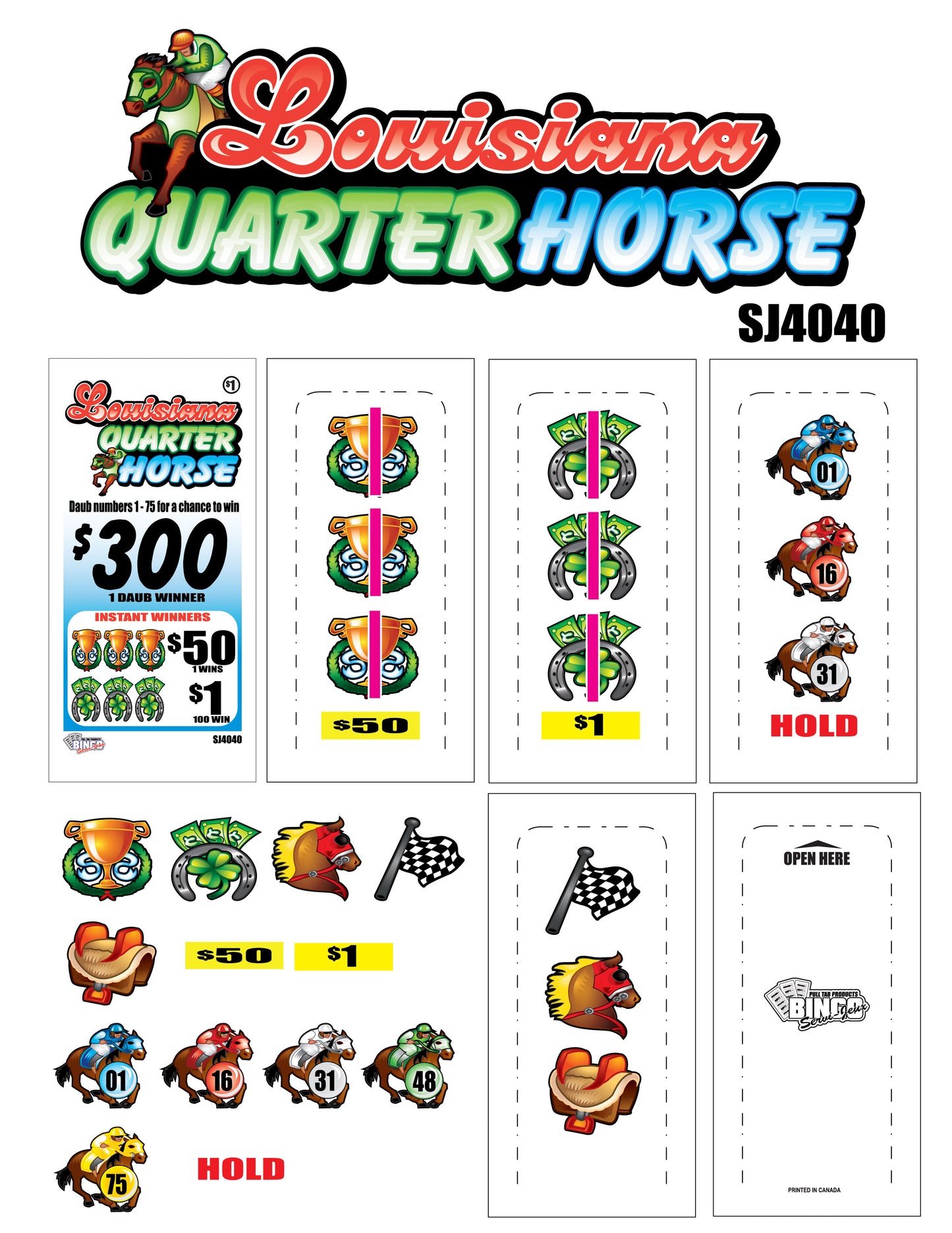 LOUISIANA QUARTER HORSE - $1 BLUE