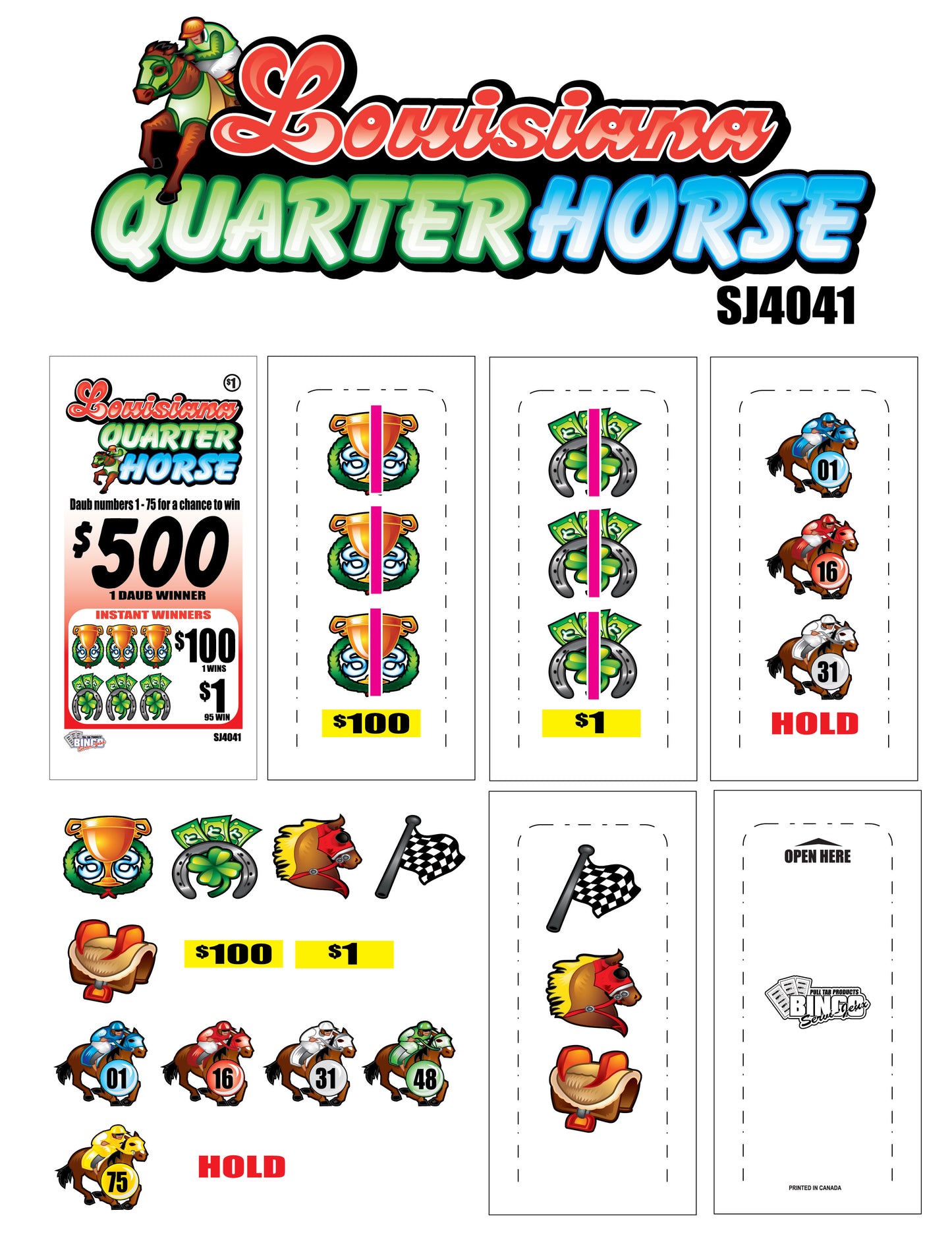 LOUISIANA QUARTER HORSE - $1 RED