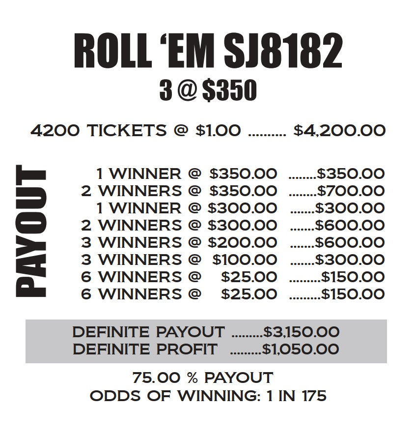 ROLL 'EM (Missing 15 tickets)