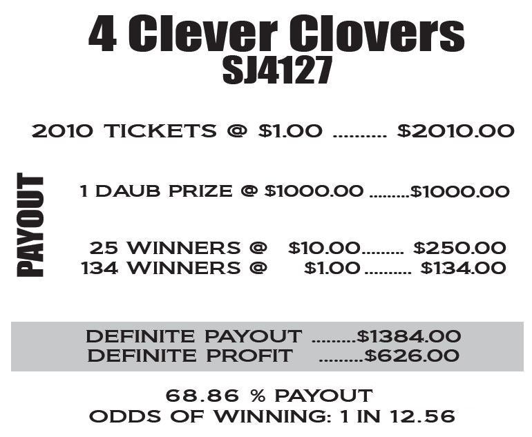 4 CLEVER CLOVERS (Missing tickets) #43