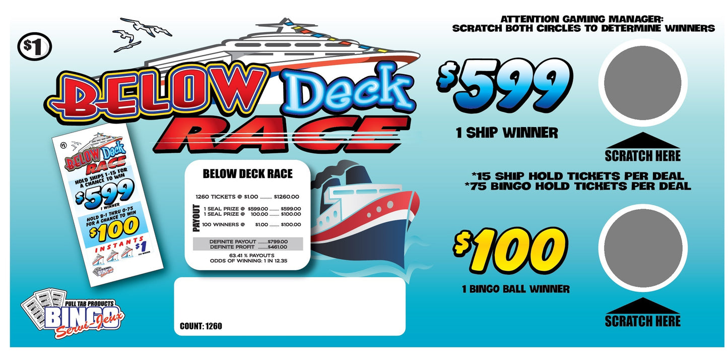 BELOW DECK RACE - Seal card