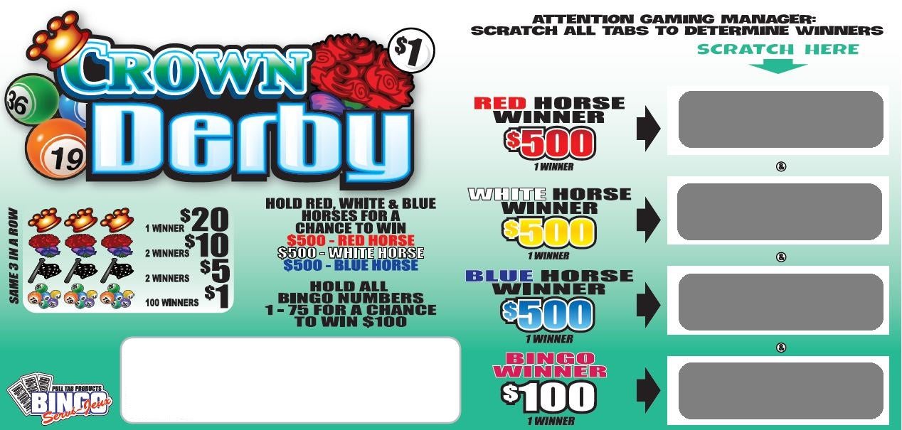 CROWN DERBY - SEAL CARD (HORSE RACE)