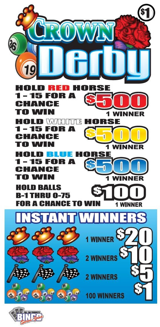 CROWN DERBY - SEAL CARD (HORSE RACE)