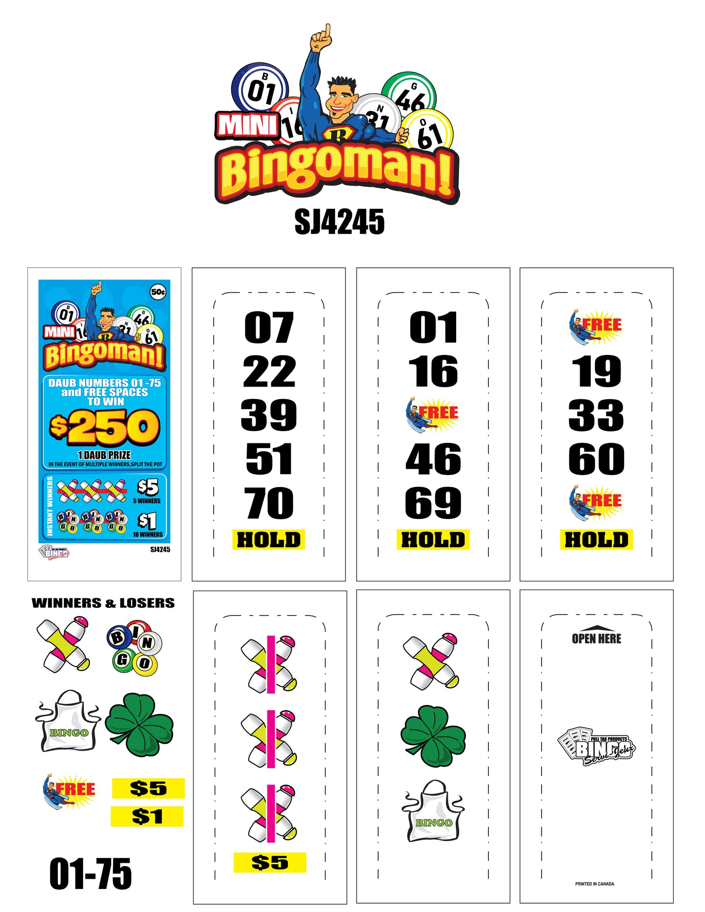 MINI BINGOMAN .50c Game