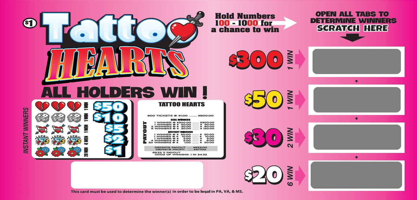 TATTOO HEARTS - All Holders Win!