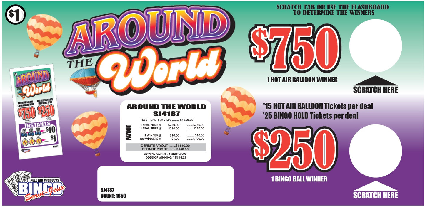 AROUND THE WORLD - Seal card