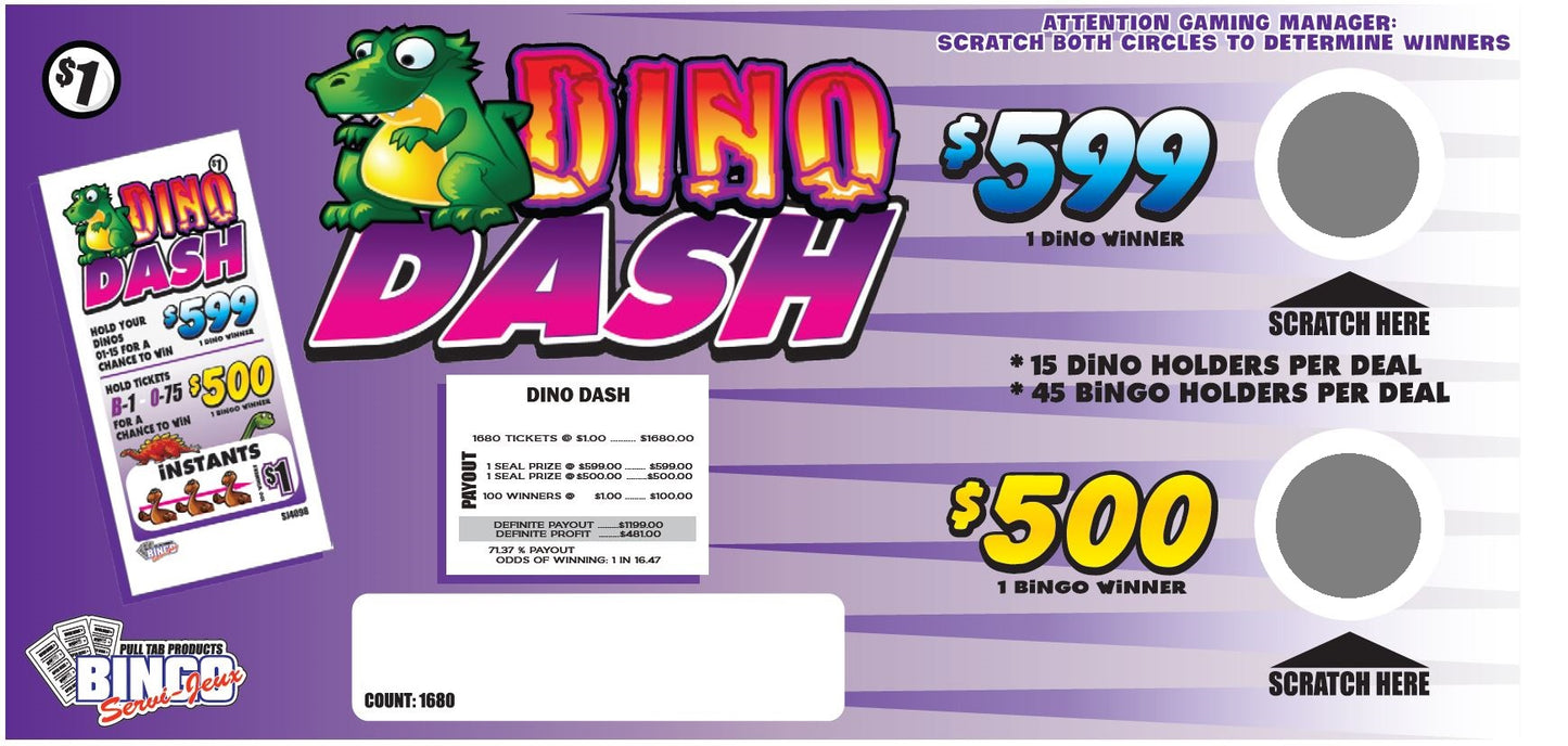 DINO DASH - $1099 TOTAL SEAL!