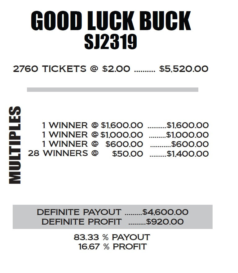 GOOD LUCK BUCK (Missing tickets)