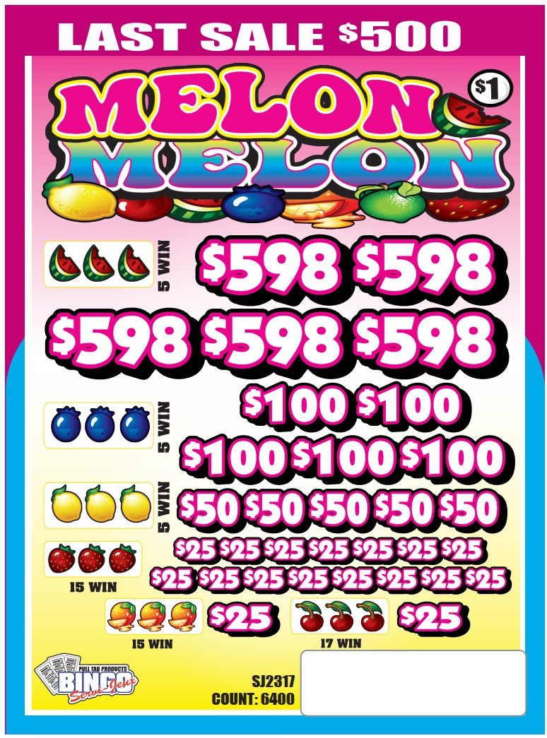 MELON MELON - Last Sale! (Missing tickets) #94