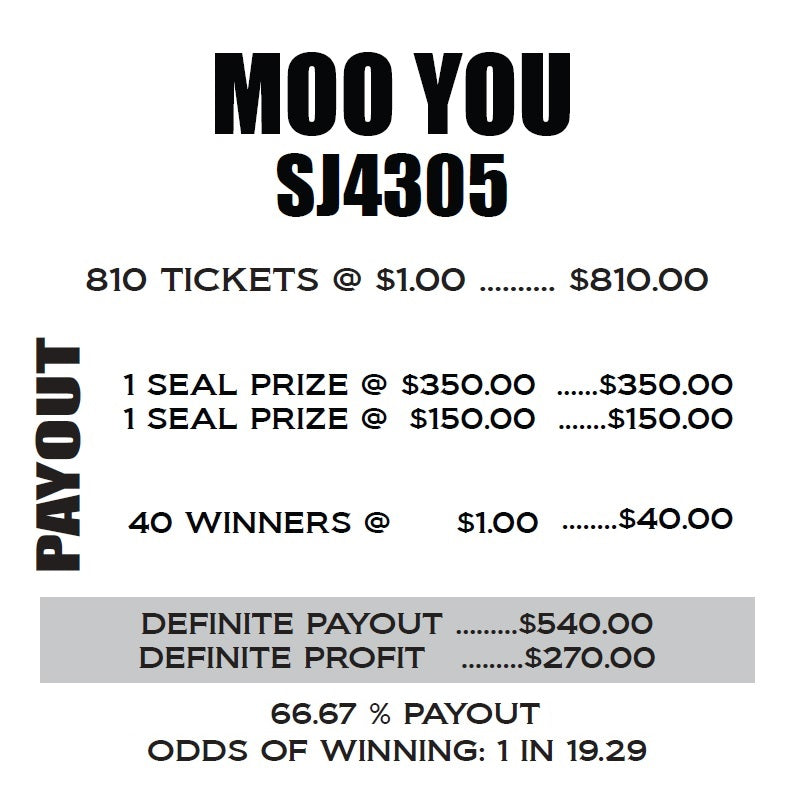 MOO YOU - $1 Seal Card Game