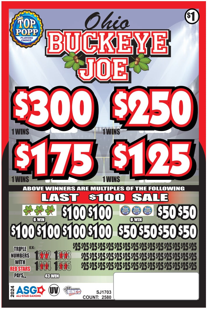 OHIO BUCKEYE JOE (Missing tickets)