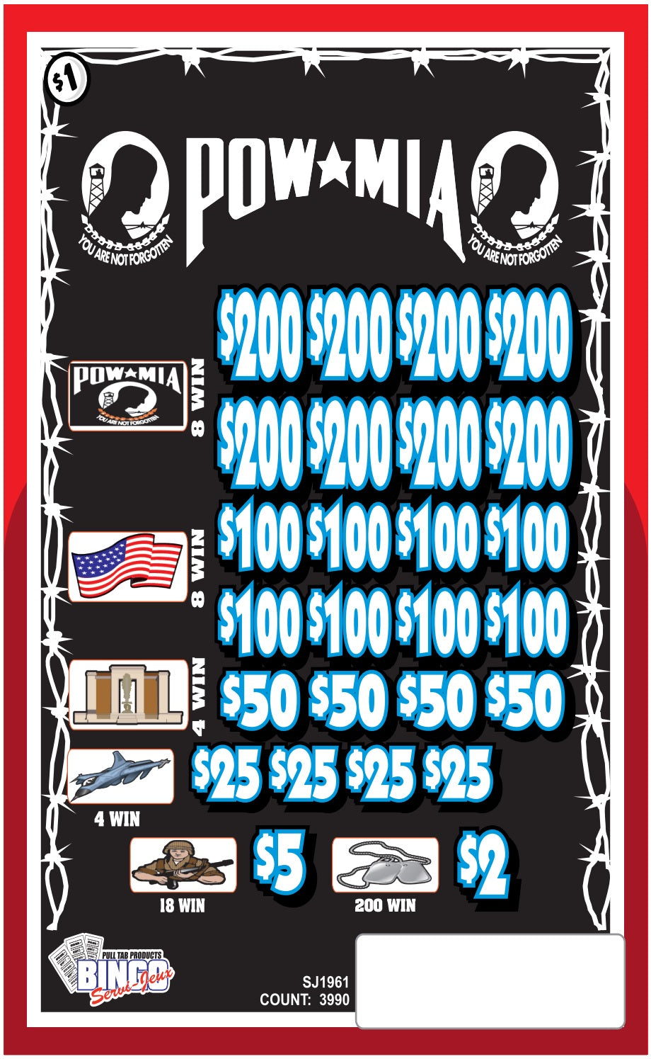 POW MIA **OVERSTOCK SELL-OFF**