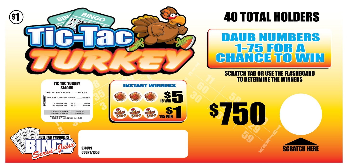 TIC TAC TURKEY (Missing tickets) #791