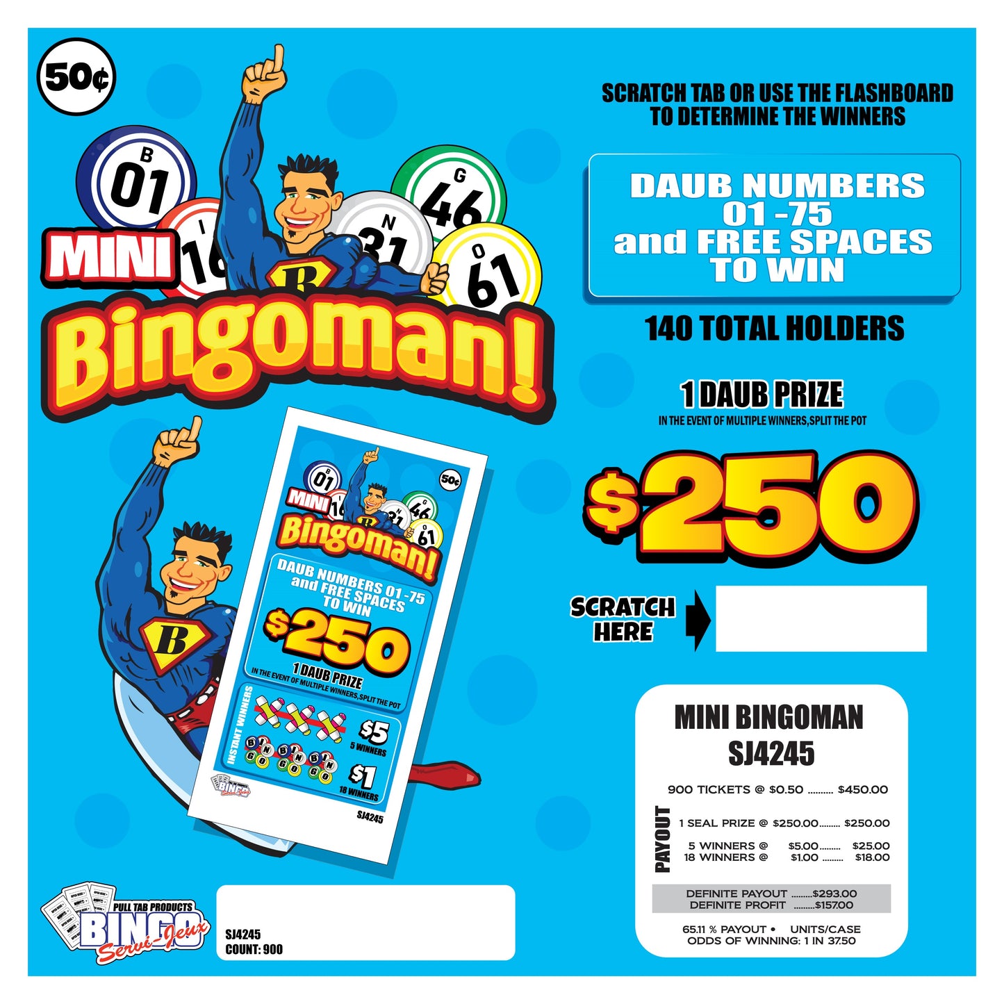 MINI BINGOMAN .50c Game