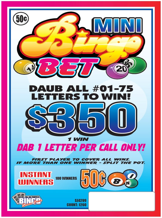 MINI BINGO BET .50c Game