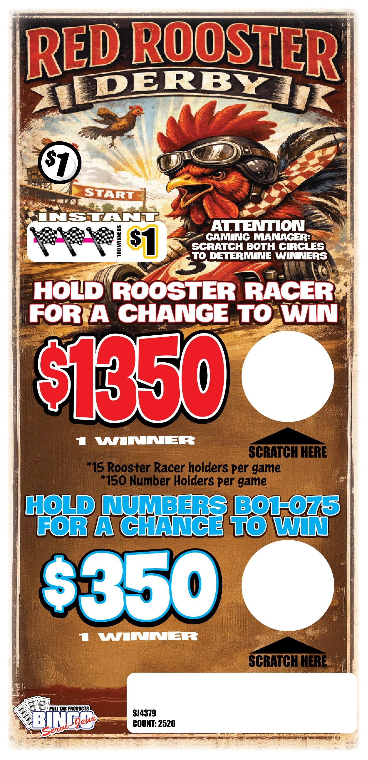 RED ROOSTER DERBY - Seal Card