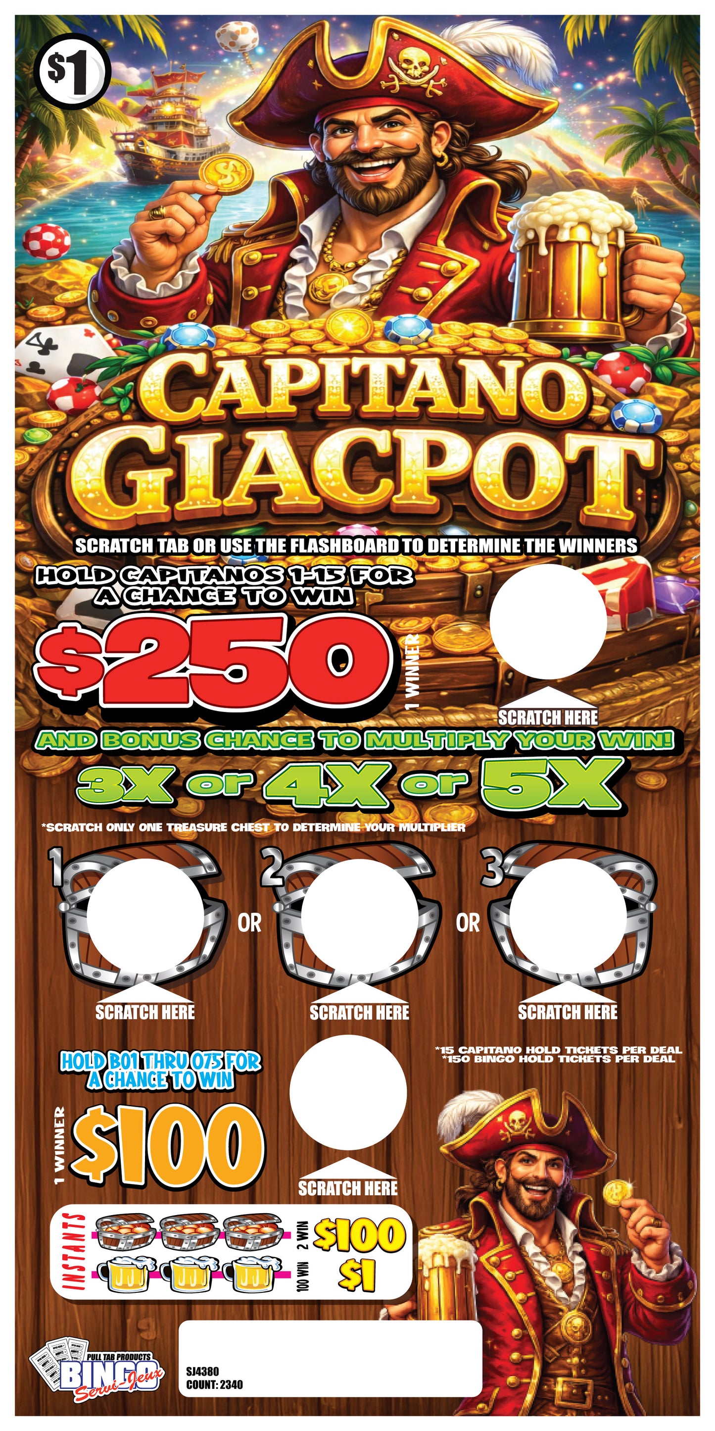 CAPITANO GIACPOT - Up to 5X Multiplier!