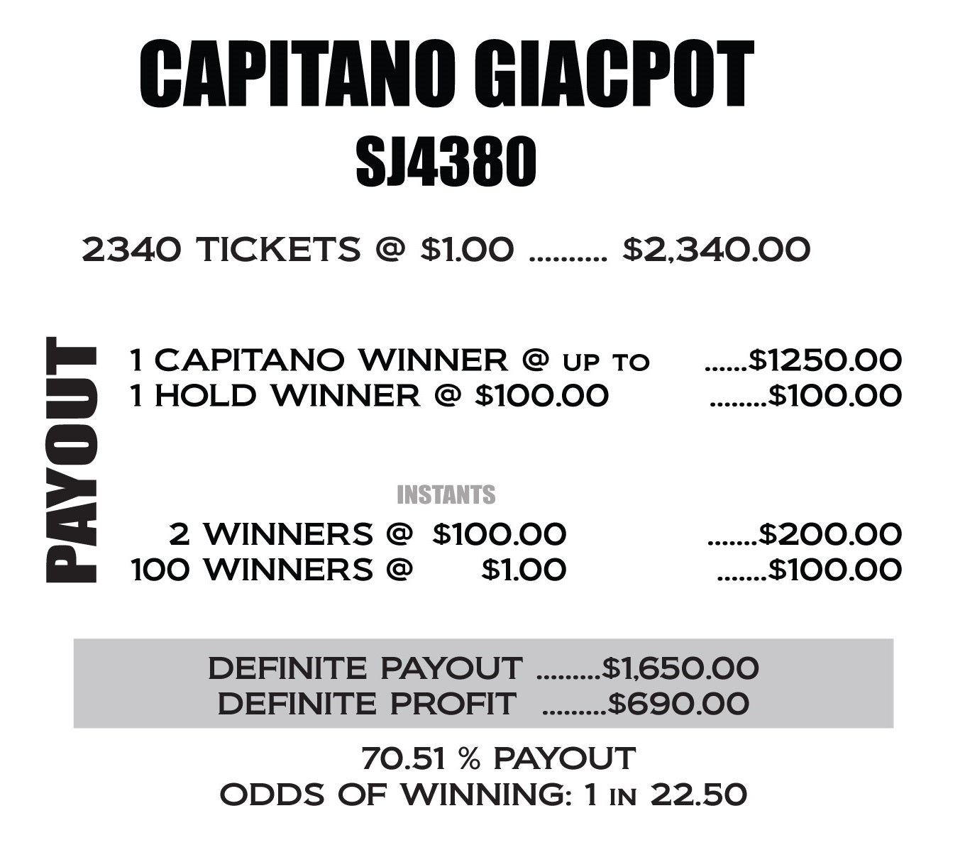 CAPITANO GIACPOT - Up to 5X Multiplier!