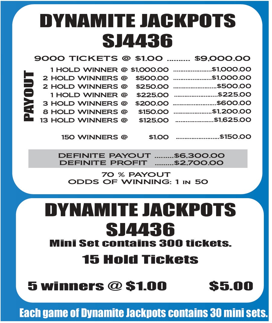 DYNAMITE JACKPOTS (Missing Tickets) CASHBOARD MINI