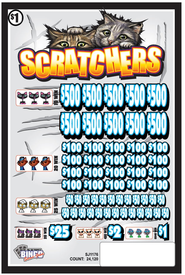 Sam Scratcher SCRATCHERS – PULLTABSALES.COM