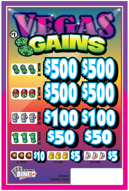 VEGAS GAINS - $5 Bottom Prize