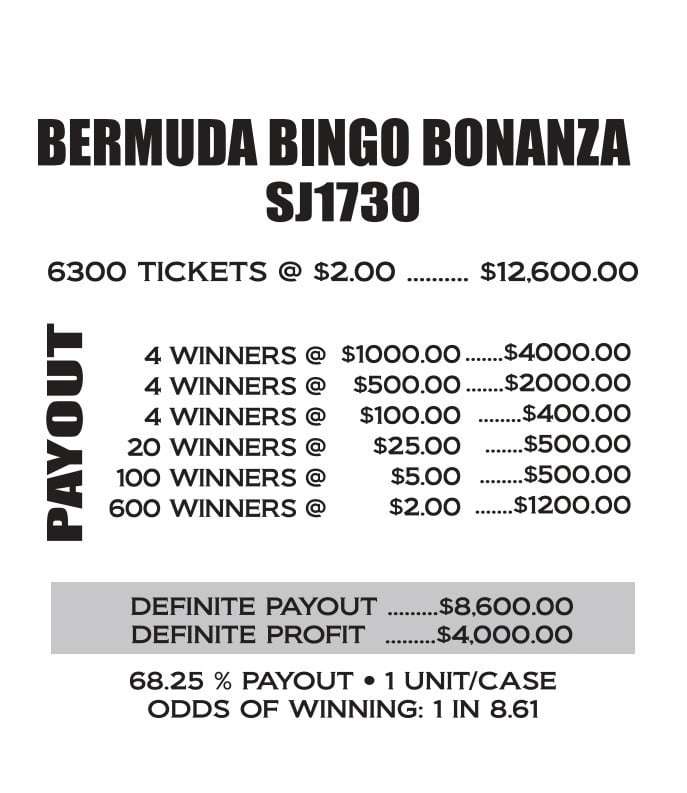 BERMUDA BINGO BONANZA **OVERSTOCK**