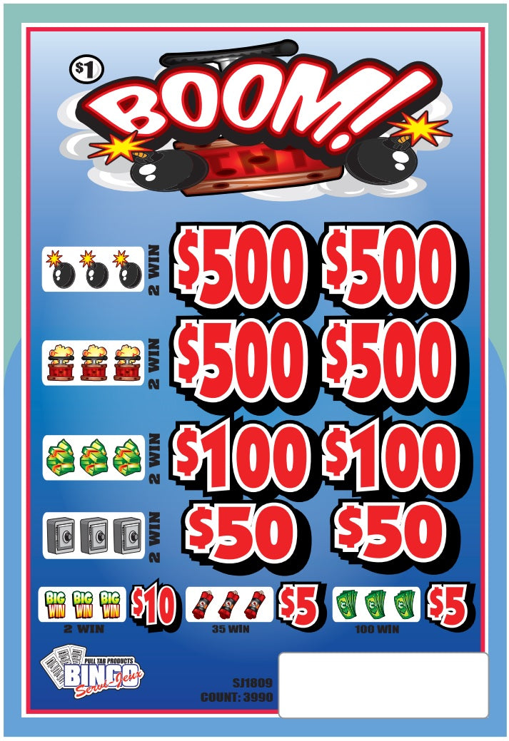 BOOM! - $5 Bottom Prize – PULLTABSALES.COM