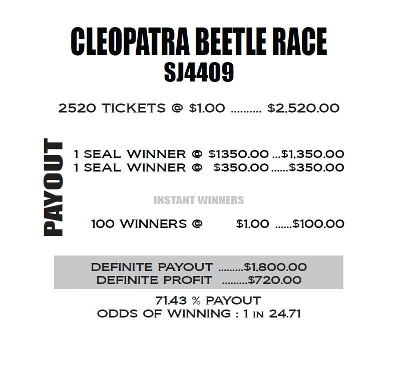 CLEOPATRA BEETLE RACE - Seal Card