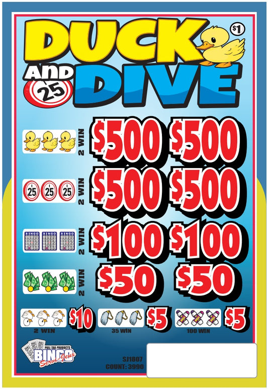DUCK & DIVE - $5 Bottom Prize