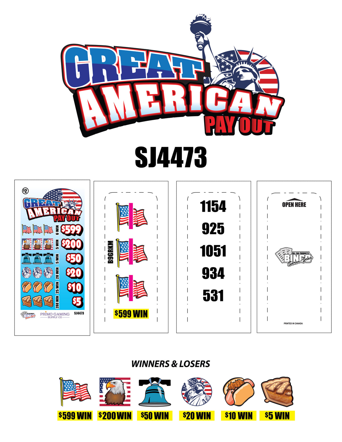 GREAT AMERICAN PAYOUT - LAST SALE! (Missing 5 tickets) #09