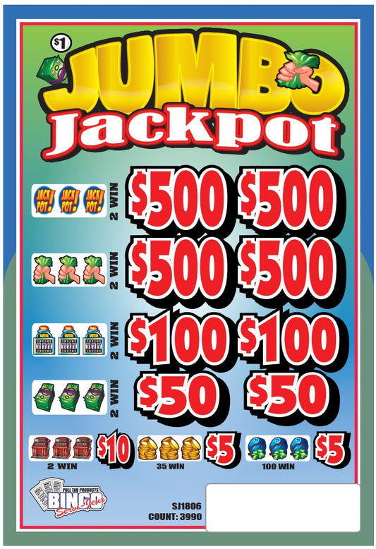 JUMBO JACKPOT - $5 Bottom Prize