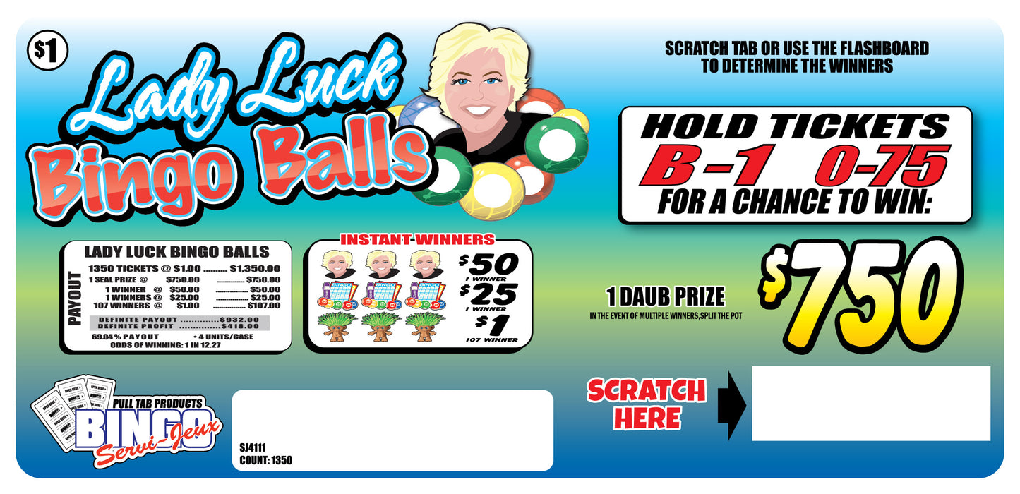 LADY LUCK BINGO BALLS
