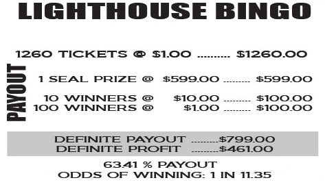 LIGHTHOUSE BINGO - Seal card