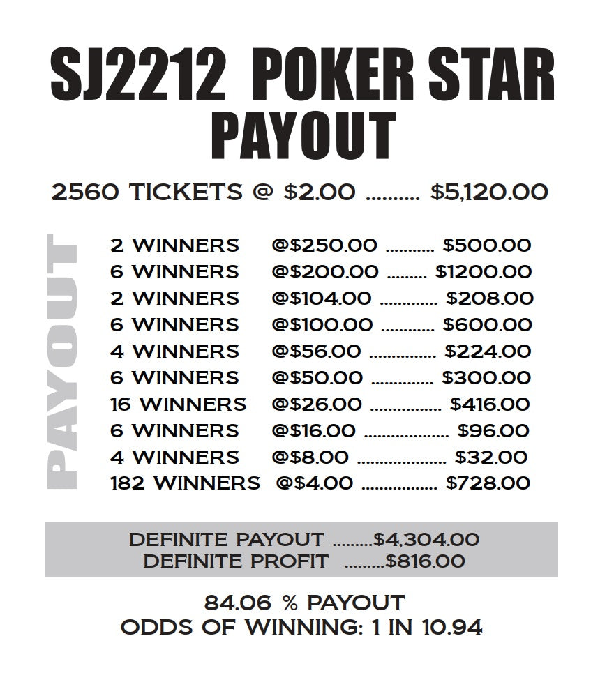 $2 POKER STAR **OVERSTOCK SALE**