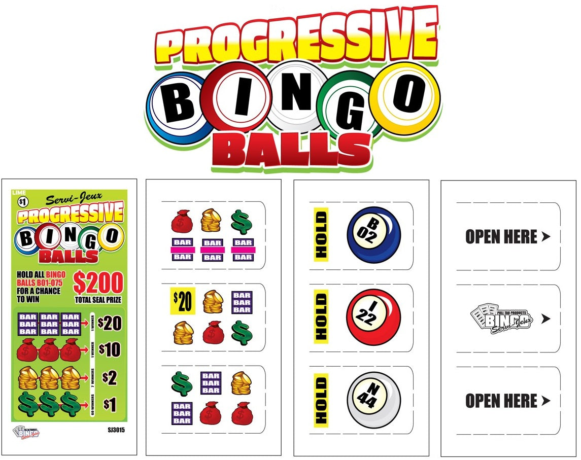 PROGRESSIVE BINGO BALLS - Case of 12