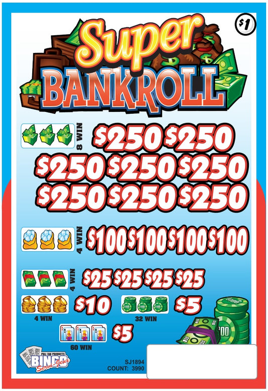 SUPER BANKROLL (Minor ink issue) #34-35-51-52