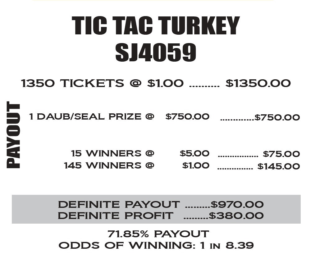 TIC TAC TURKEY (Missing tickets) #791